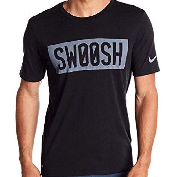 nike swoosh shirt black